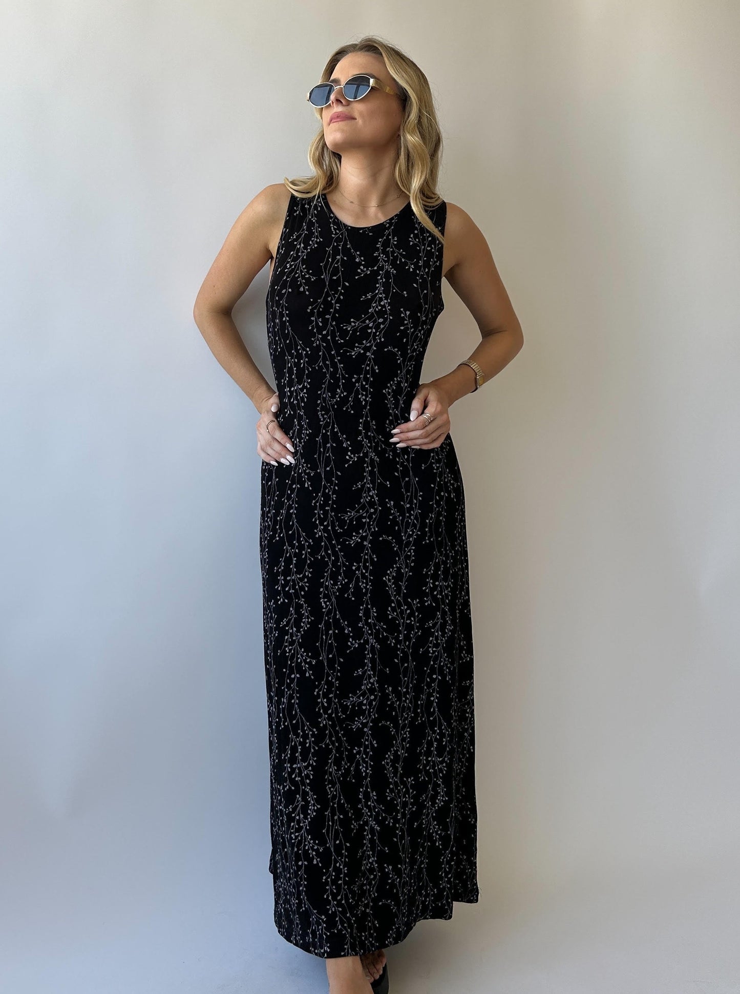 Vintage Jersey Maxi Dress - Size L/XL