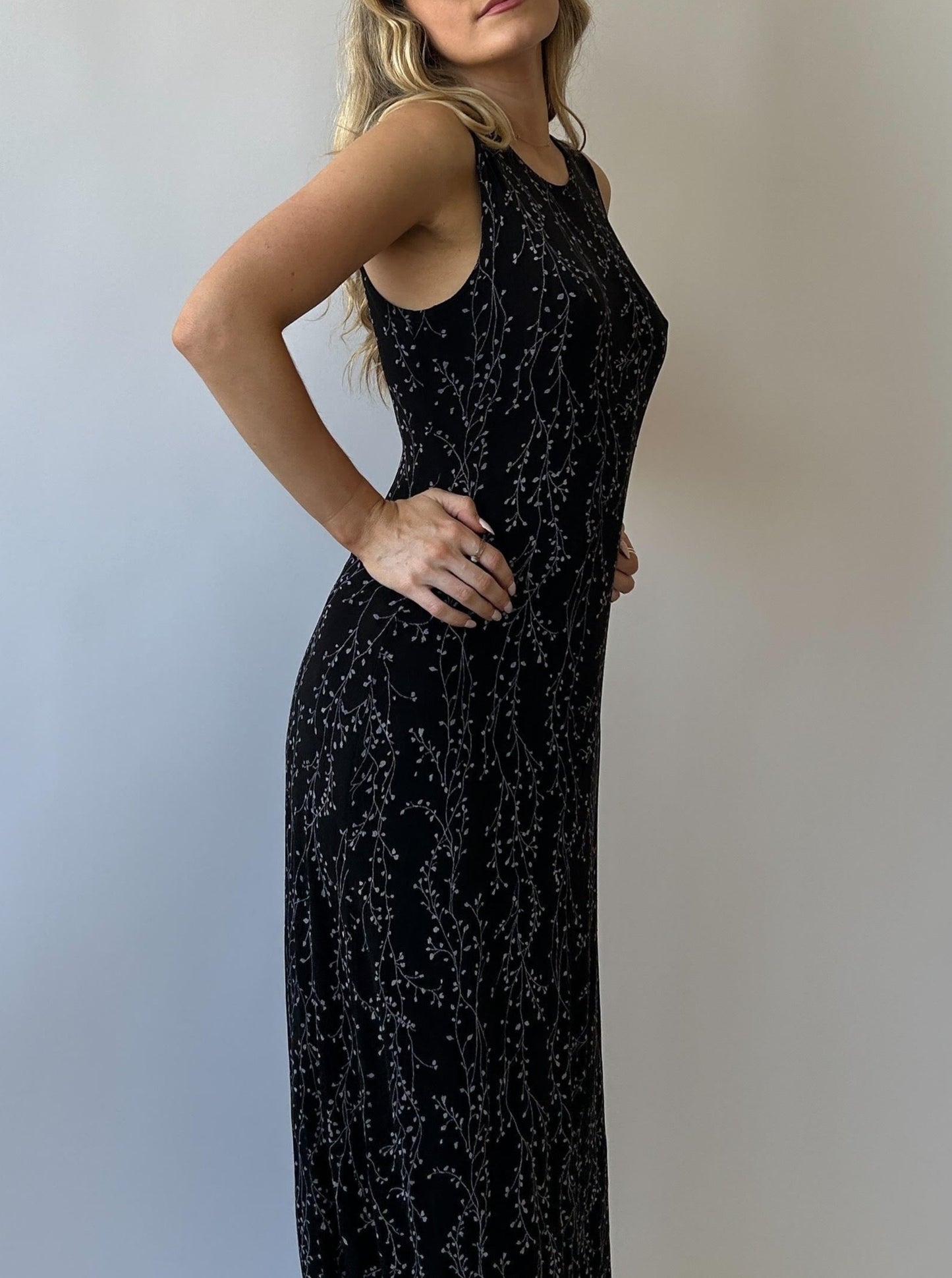 Vintage Jersey Maxi Dress - Size L/XL