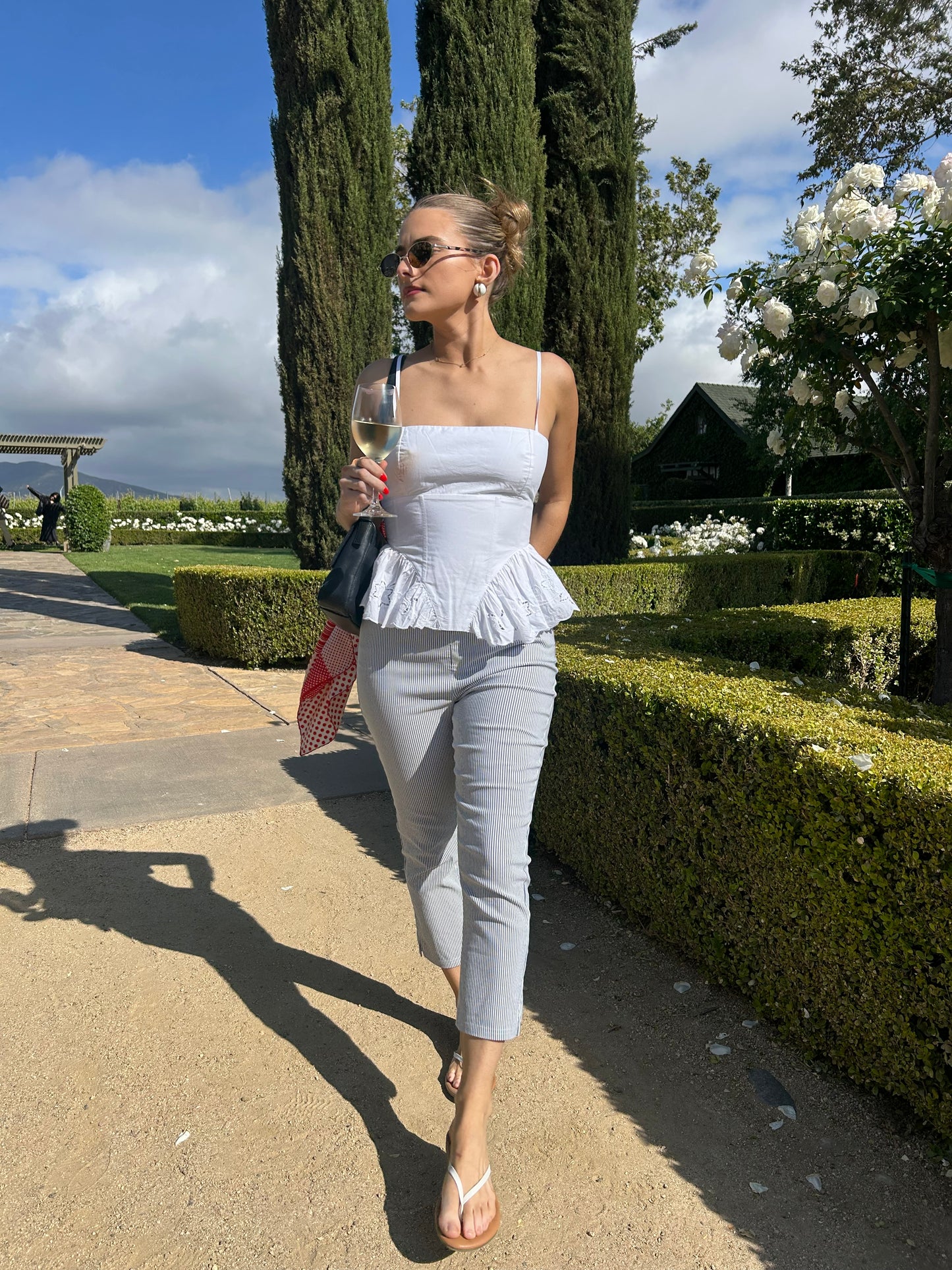 Seersucker Capri Pant