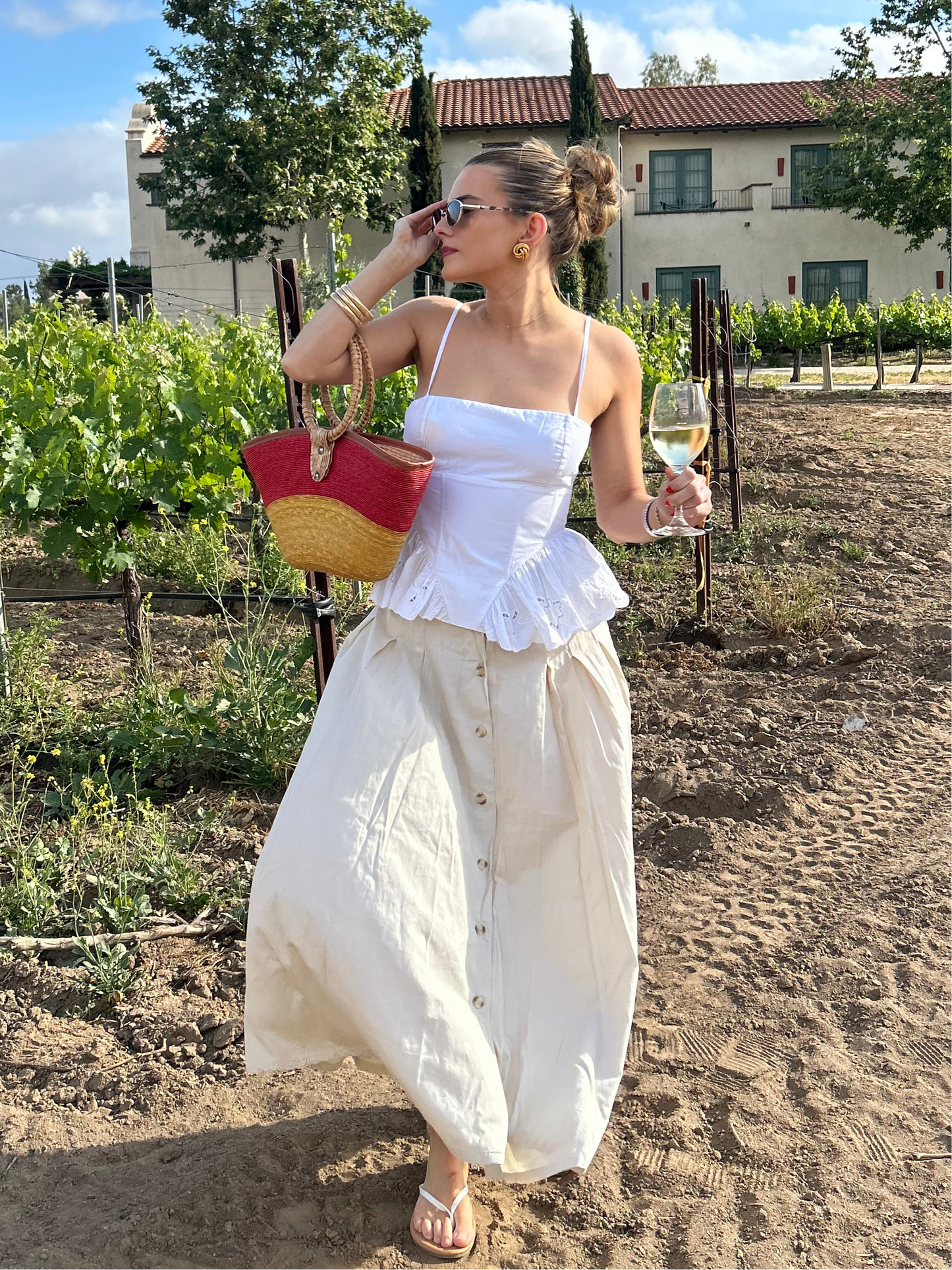 Vintage Straw Beach Bag
