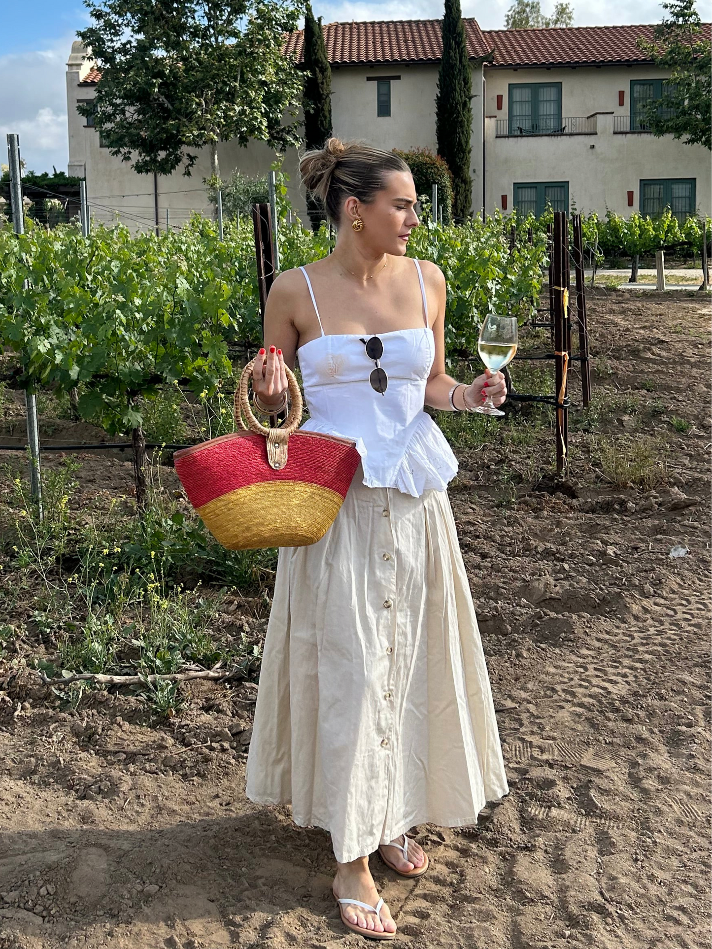 Vintage Straw Beach Bag