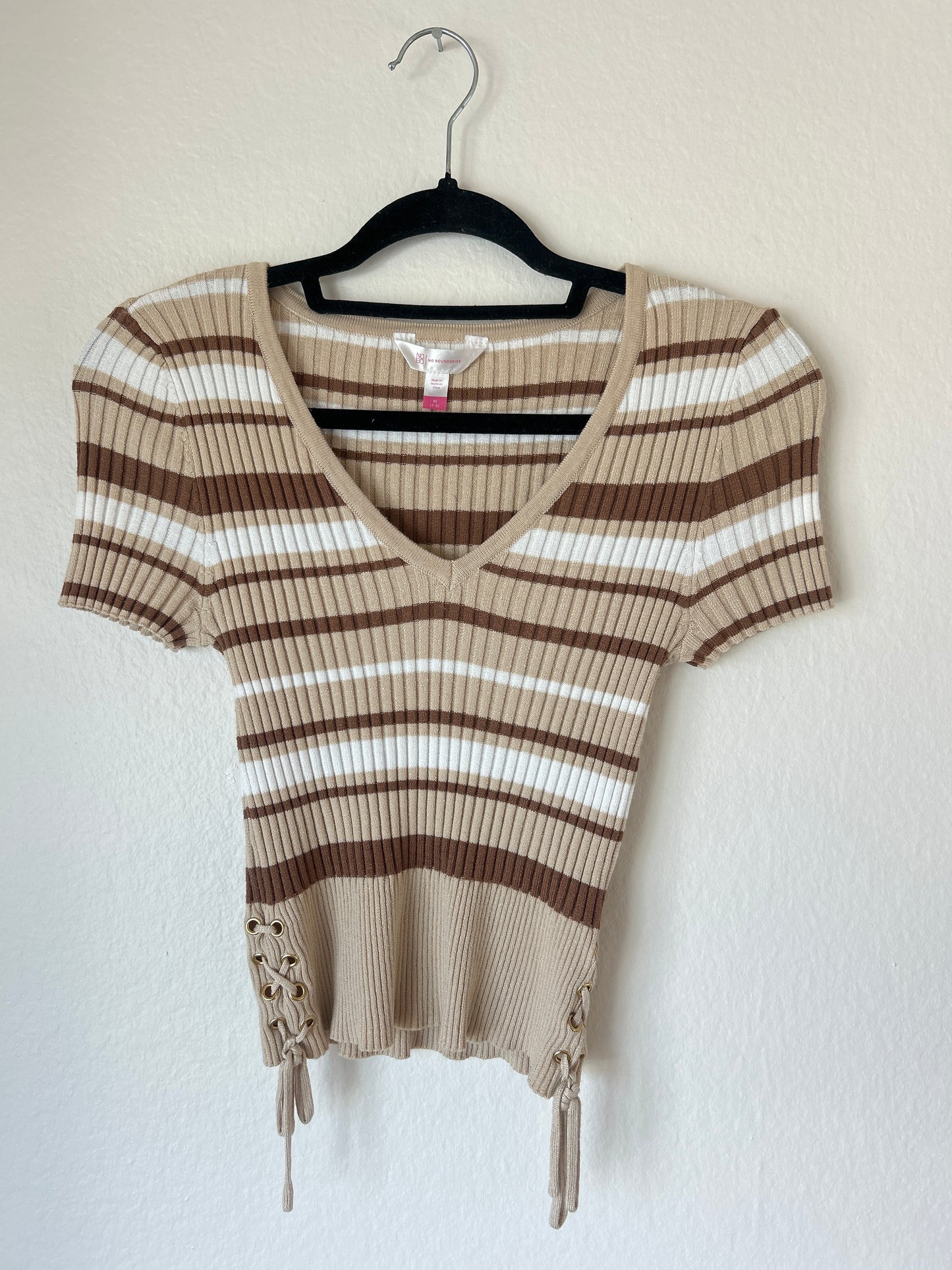 Vintage Y2K V-Neck Tie Top