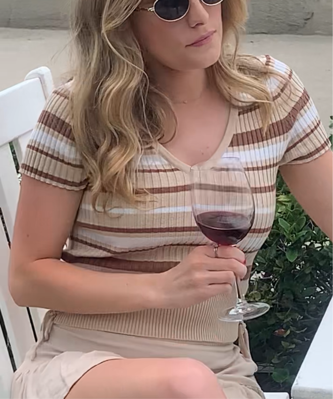 Vintage Y2K V-Neck Tie Top