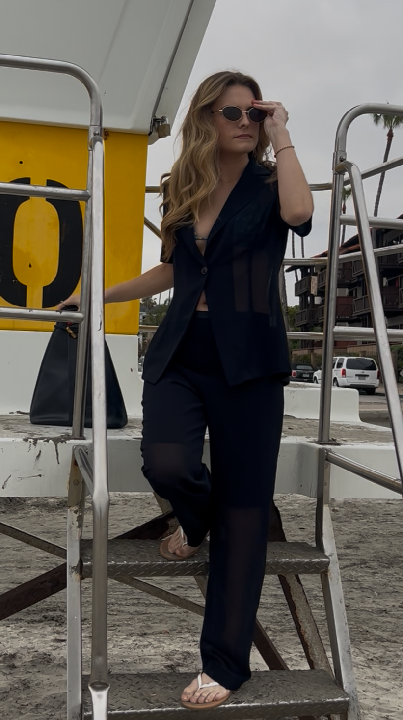 Vintage Navy Suit Set
