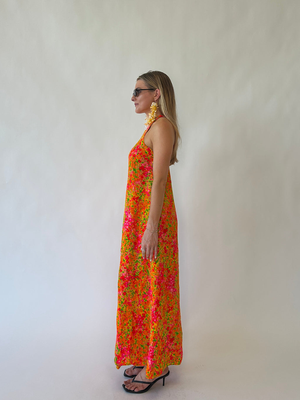 Hawaiian Floral Maxi Dress