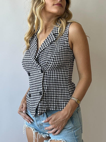 Vintage Gingham Vest
