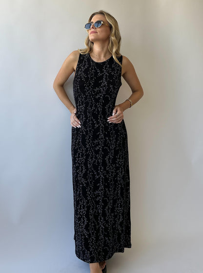 Vintage Jersey Maxi Dress - Size L/XL
