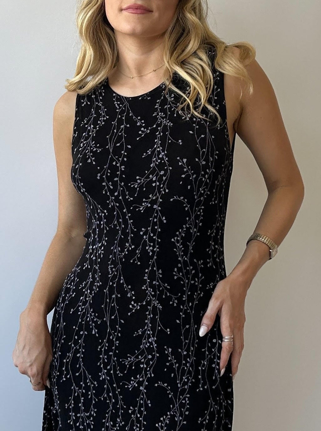 Vintage Jersey Maxi Dress - Size L/XL