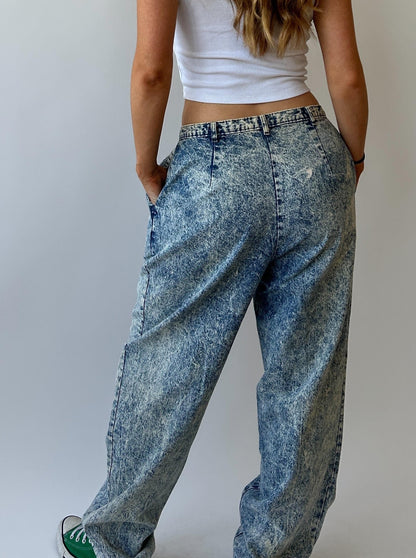 Vintage Levis Acid Wash Barrel Jeans - Size 27