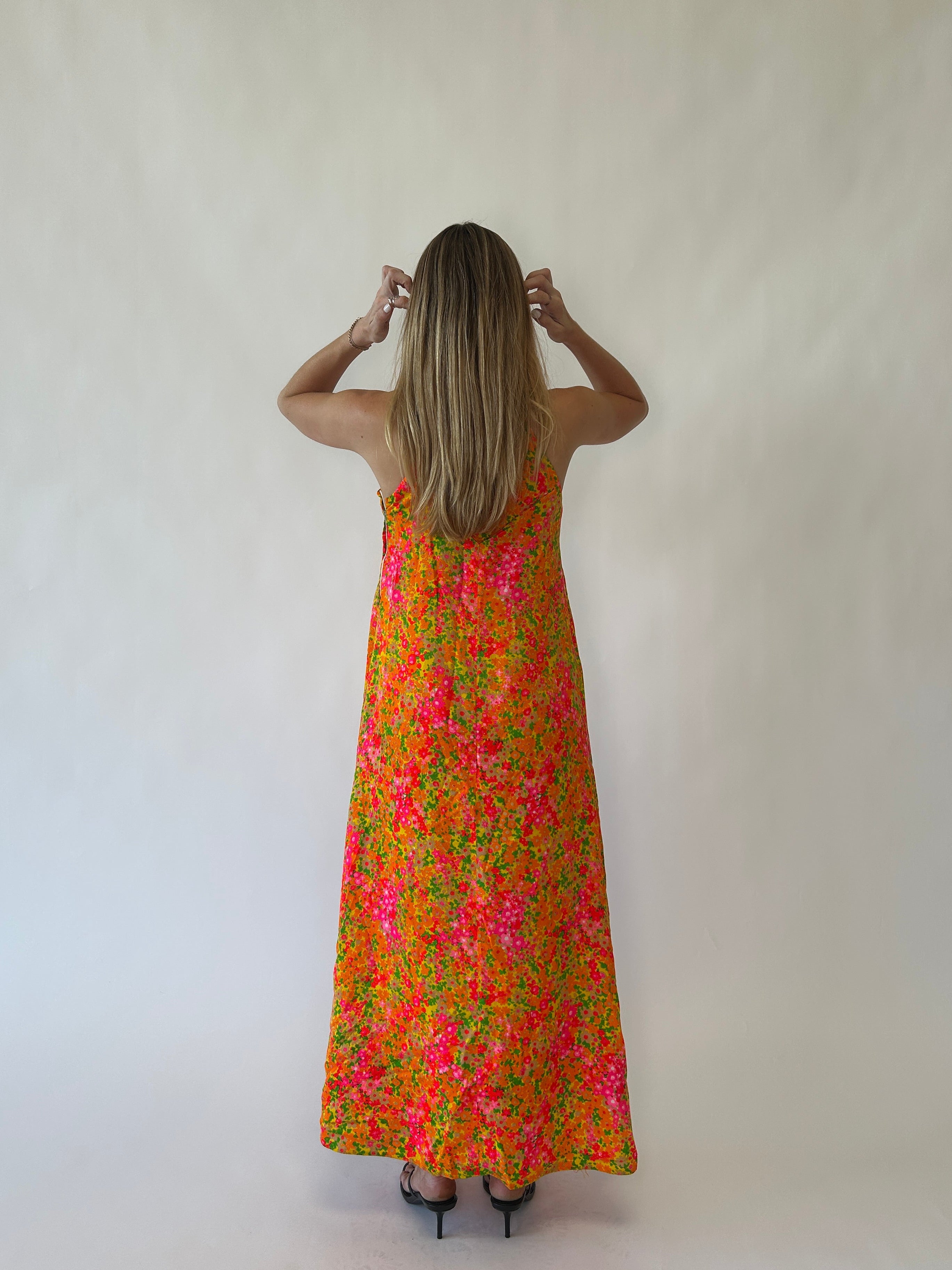 Hawaiian Floral Maxi Dress