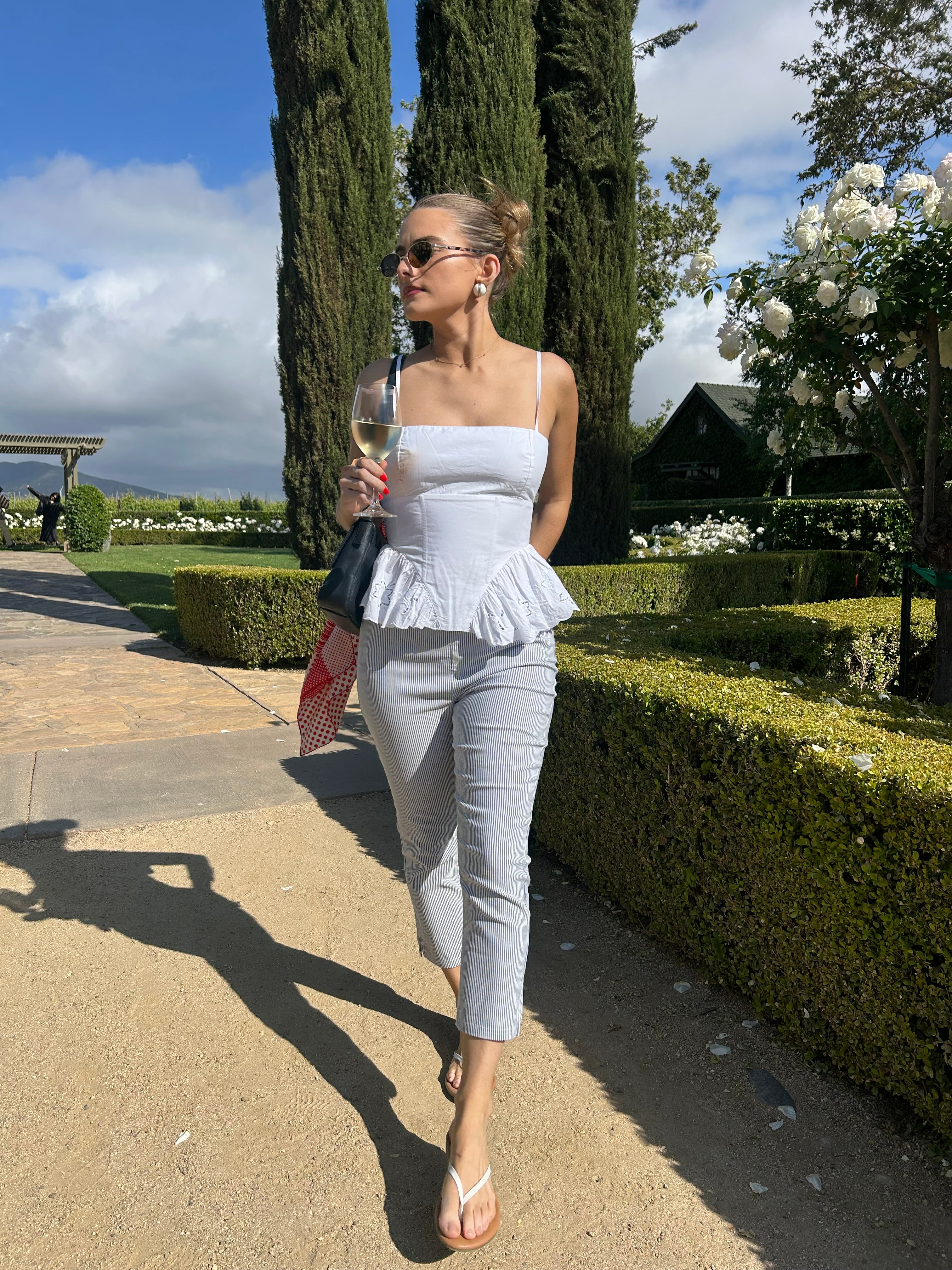 Seersucker Capri Pant