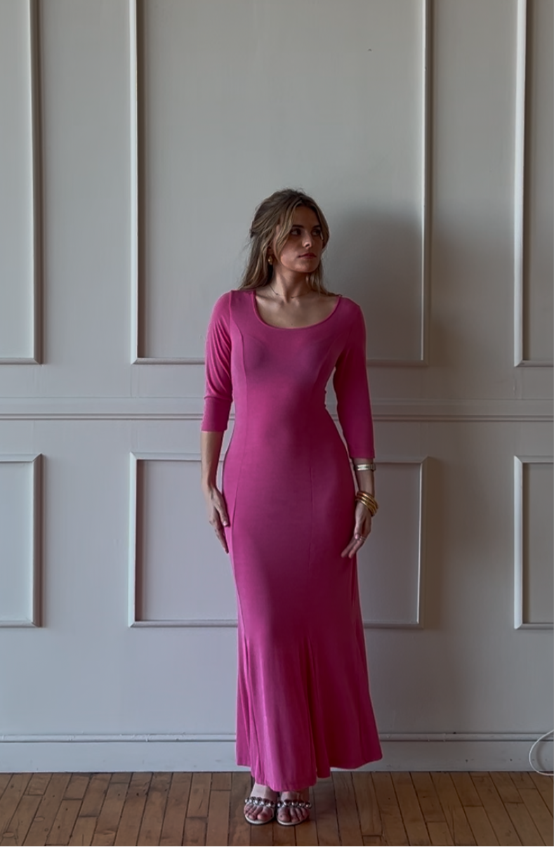 Vintage Pink Nylon Maxi