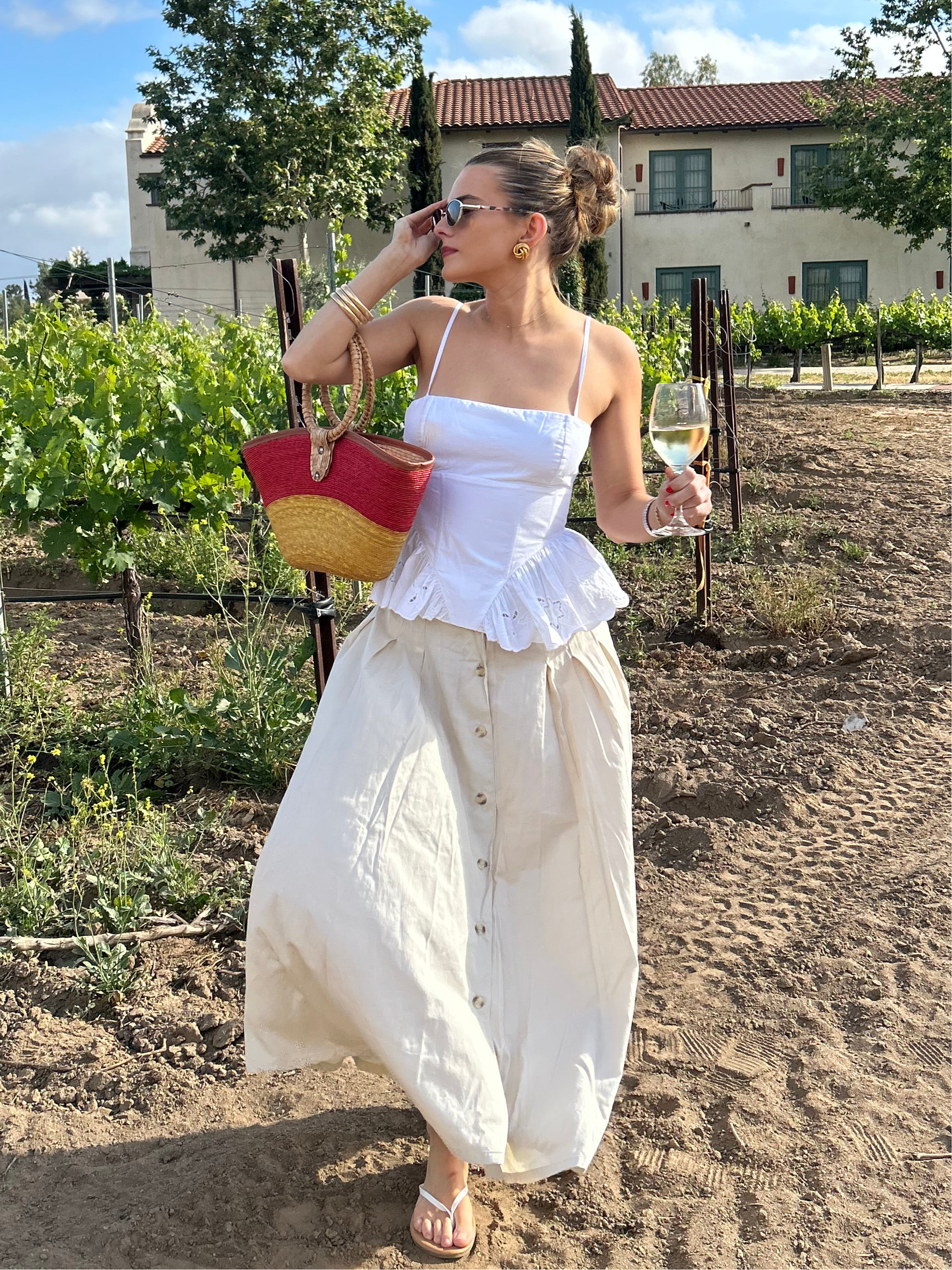 Vintage Straw Beach Bag