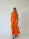 Hawaiian Floral Maxi Dress