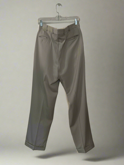 Tan Pleated Trouser - Size 36R (adjusted)