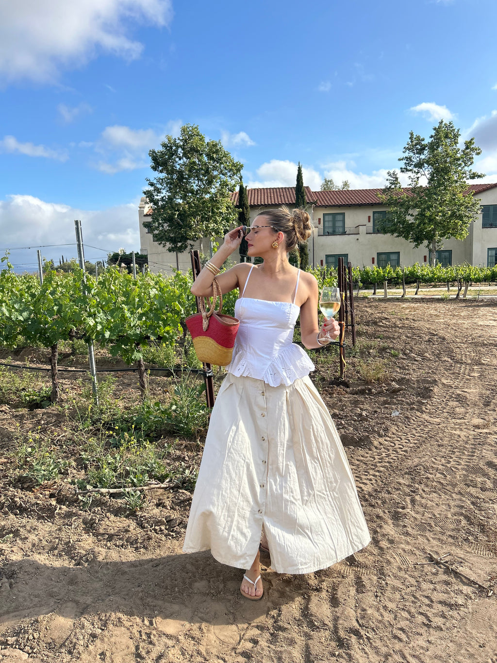 Vintage Khaki Maxi Skirt