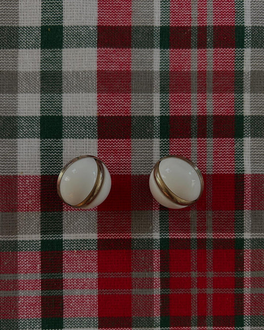 Vintage Globe Clip On Earrings