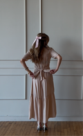 Vintage Blush Button Dress