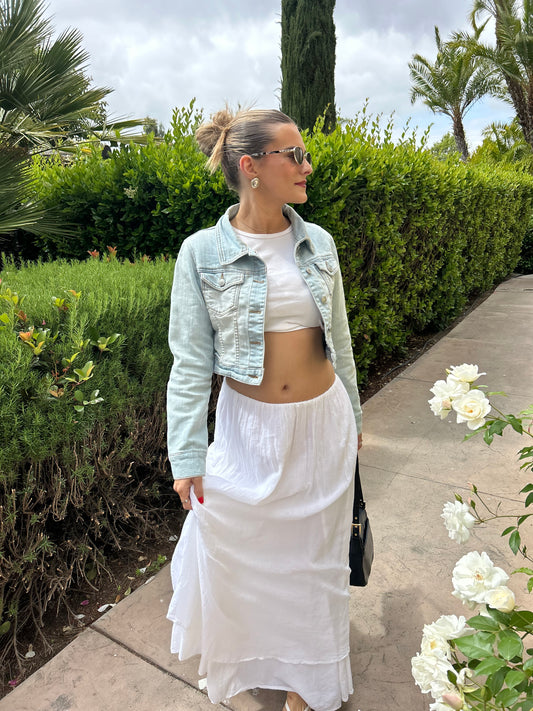 Vintage Y2K Cropped Jean Jacket
