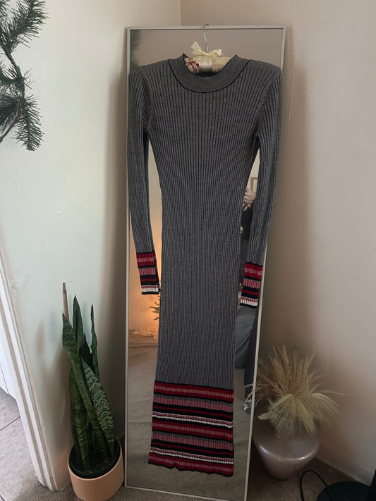 Ribbed Maxi Sweater Dress