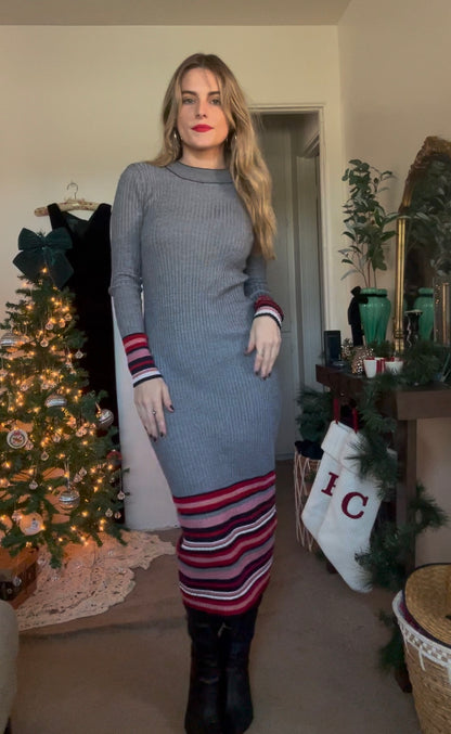 Ribbed Maxi Sweater Dress