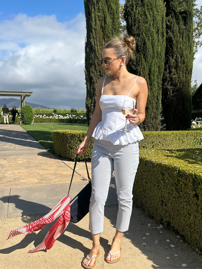 Seersucker Capri Pant