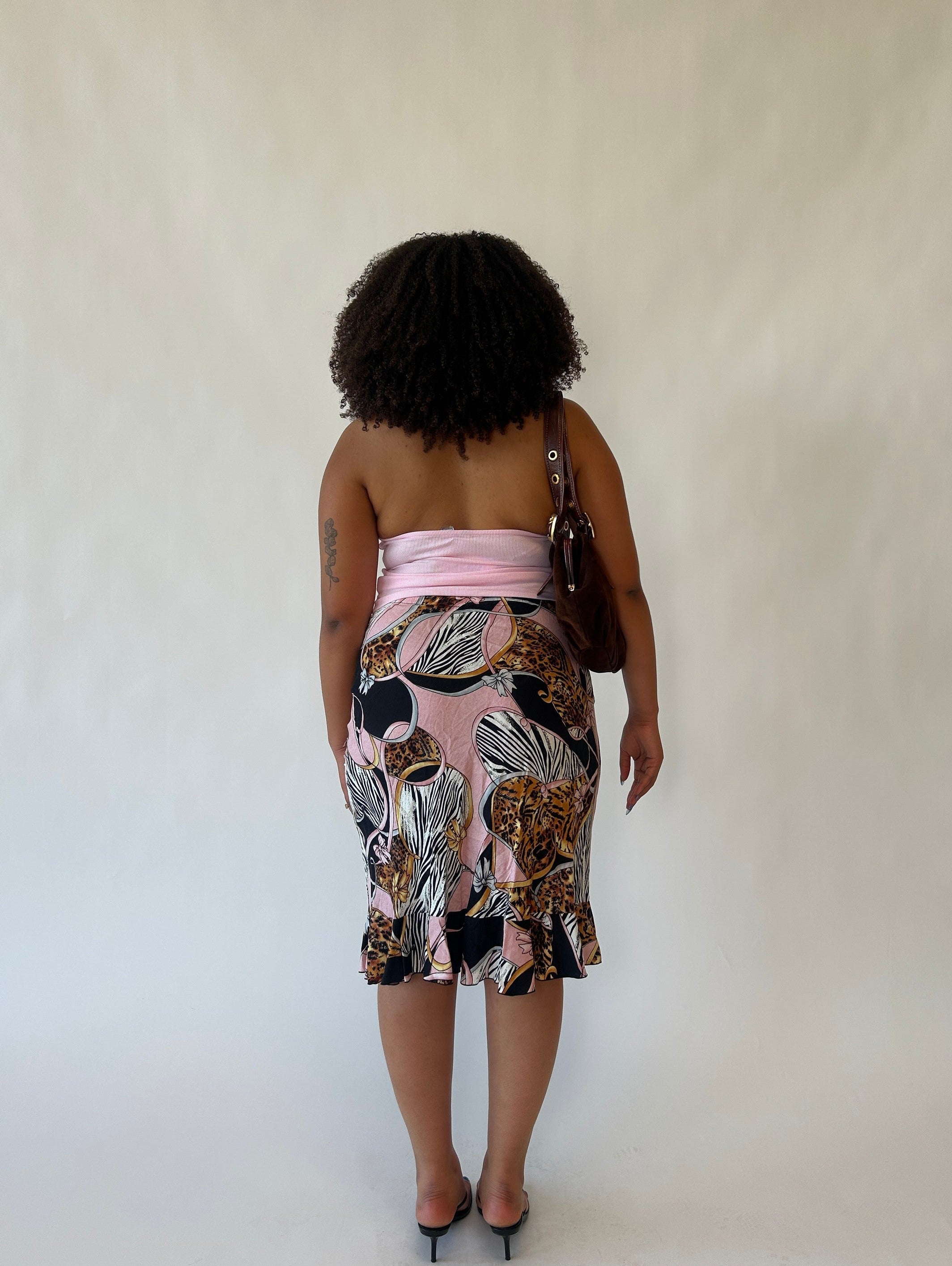 Animal Print Midi Skirt