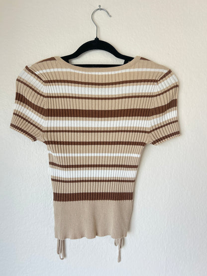 Vintage Y2K V-Neck Tie Top