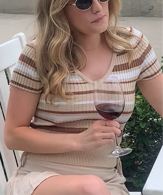 Vintage Y2K V-Neck Tie Top