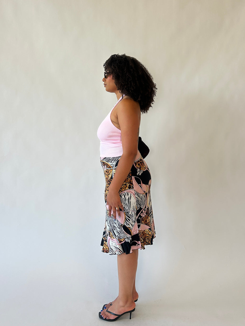 Animal Print Midi Skirt