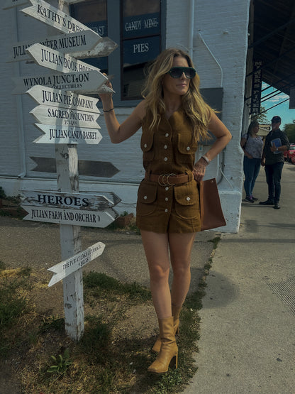 Brown 70s Button Down Dress