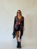 Multicolor Fringe Shawl
