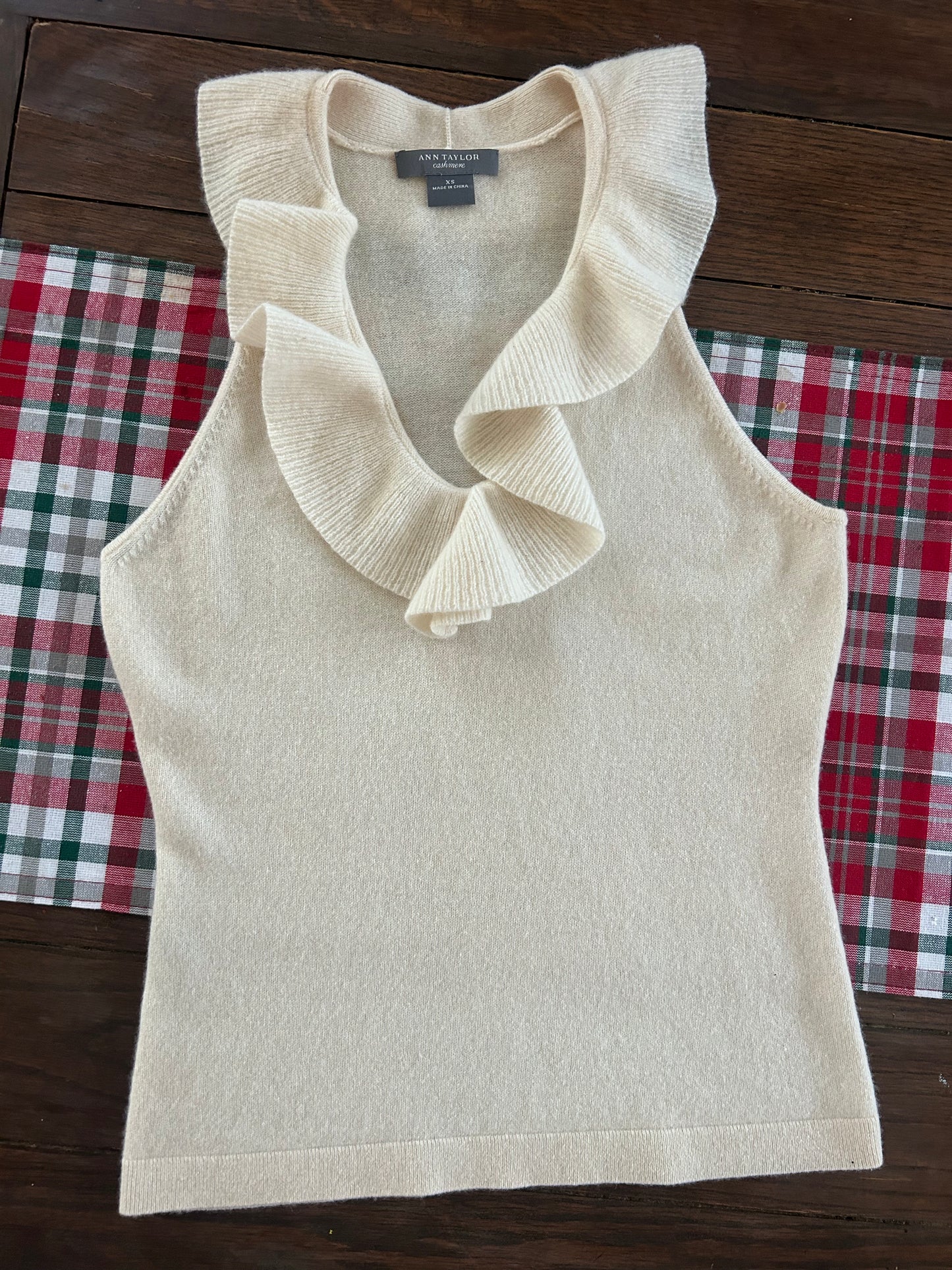 Vintage Ivory Cashmere Top