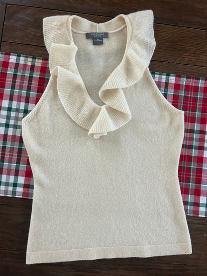 Vintage Ivory Cashmere Top