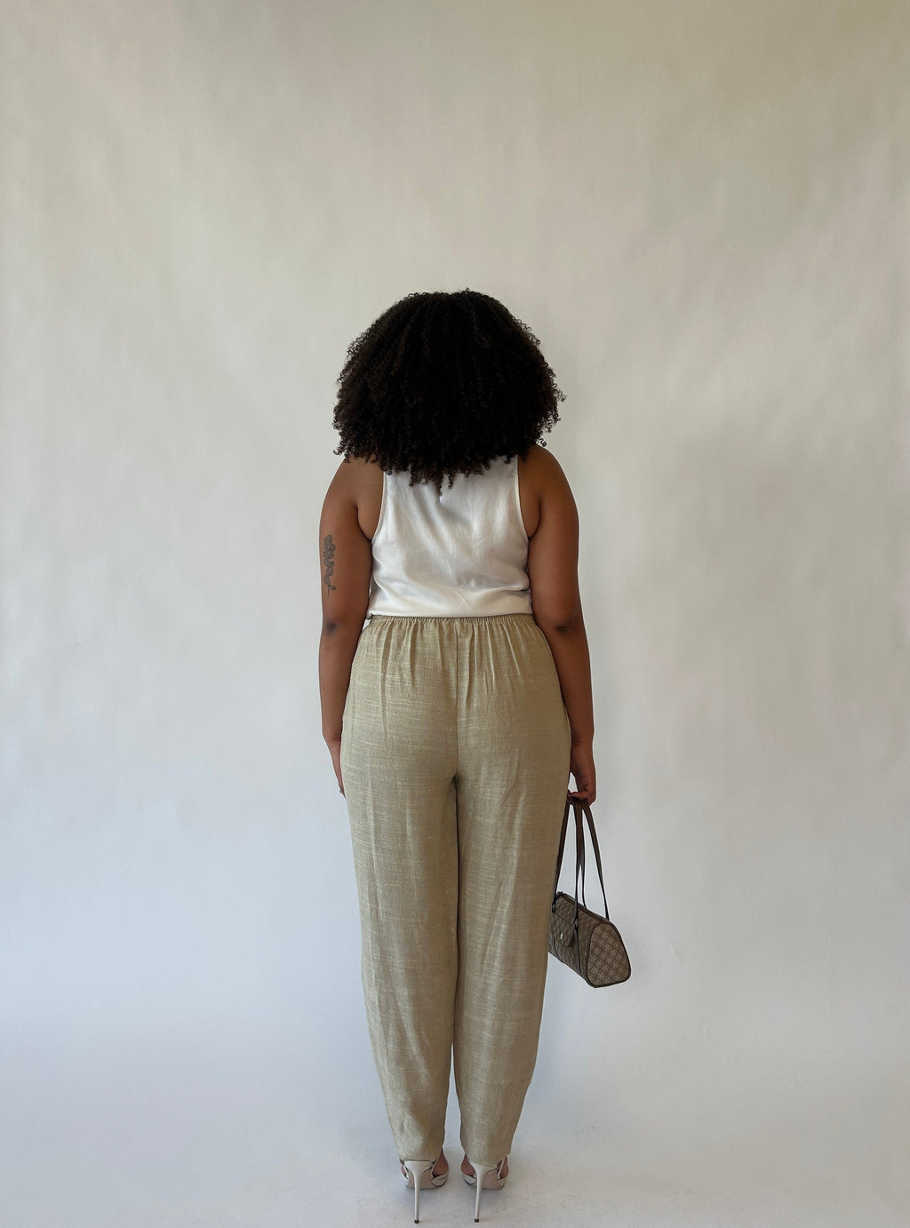Linen Pearl Button Trouser