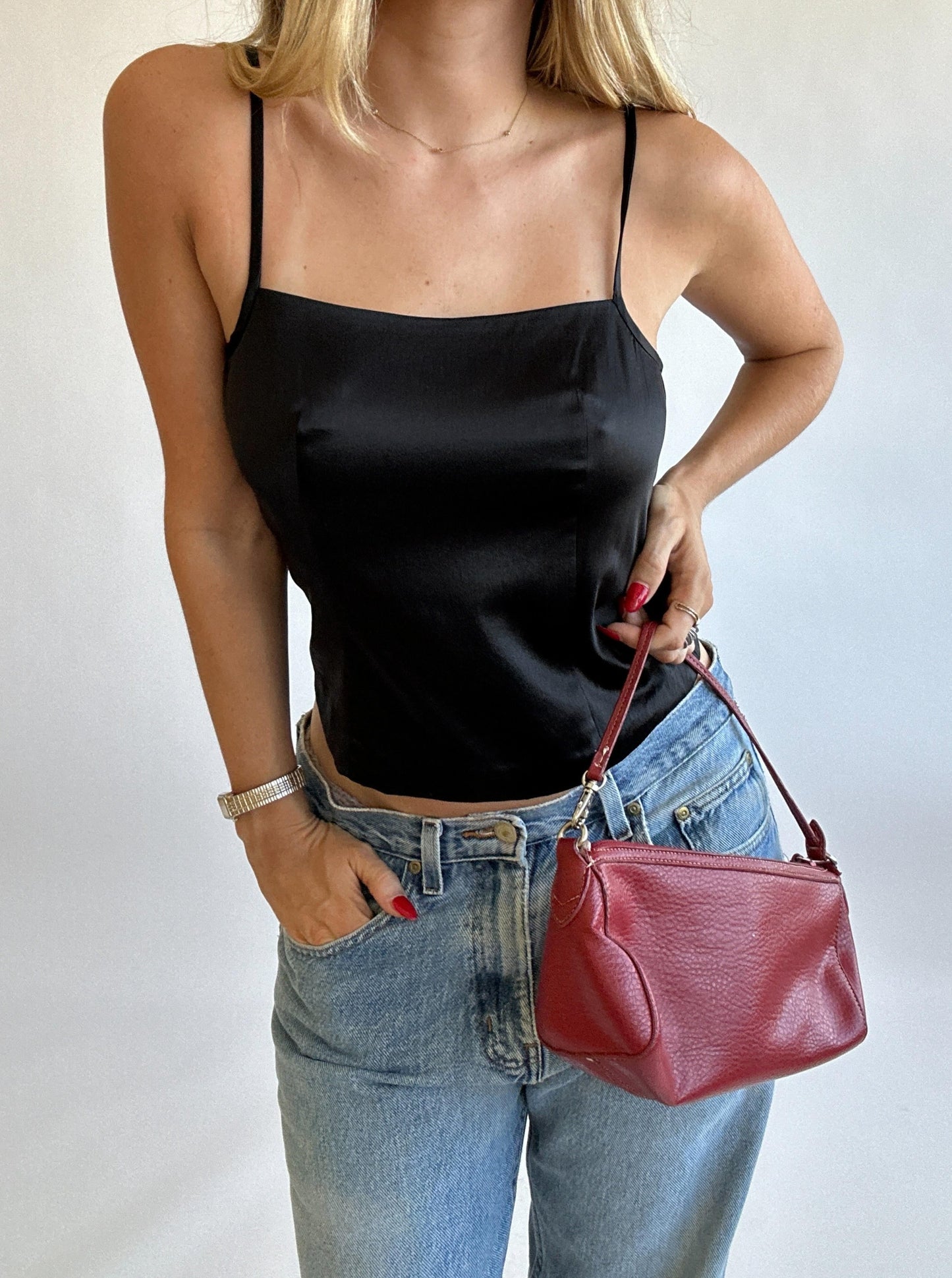 Black Silk Tank - Size 2