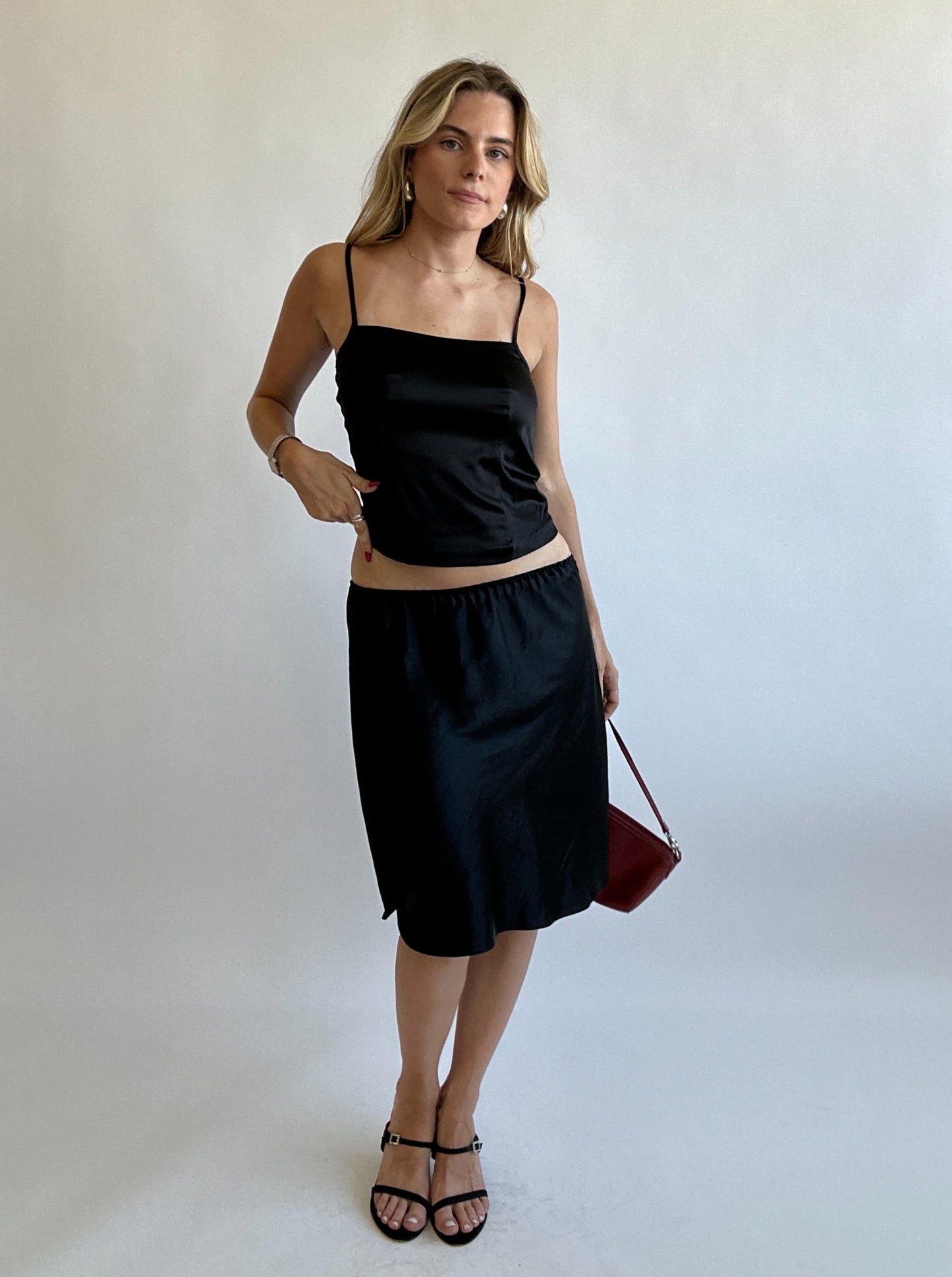 Black Slip Skirt - Size M