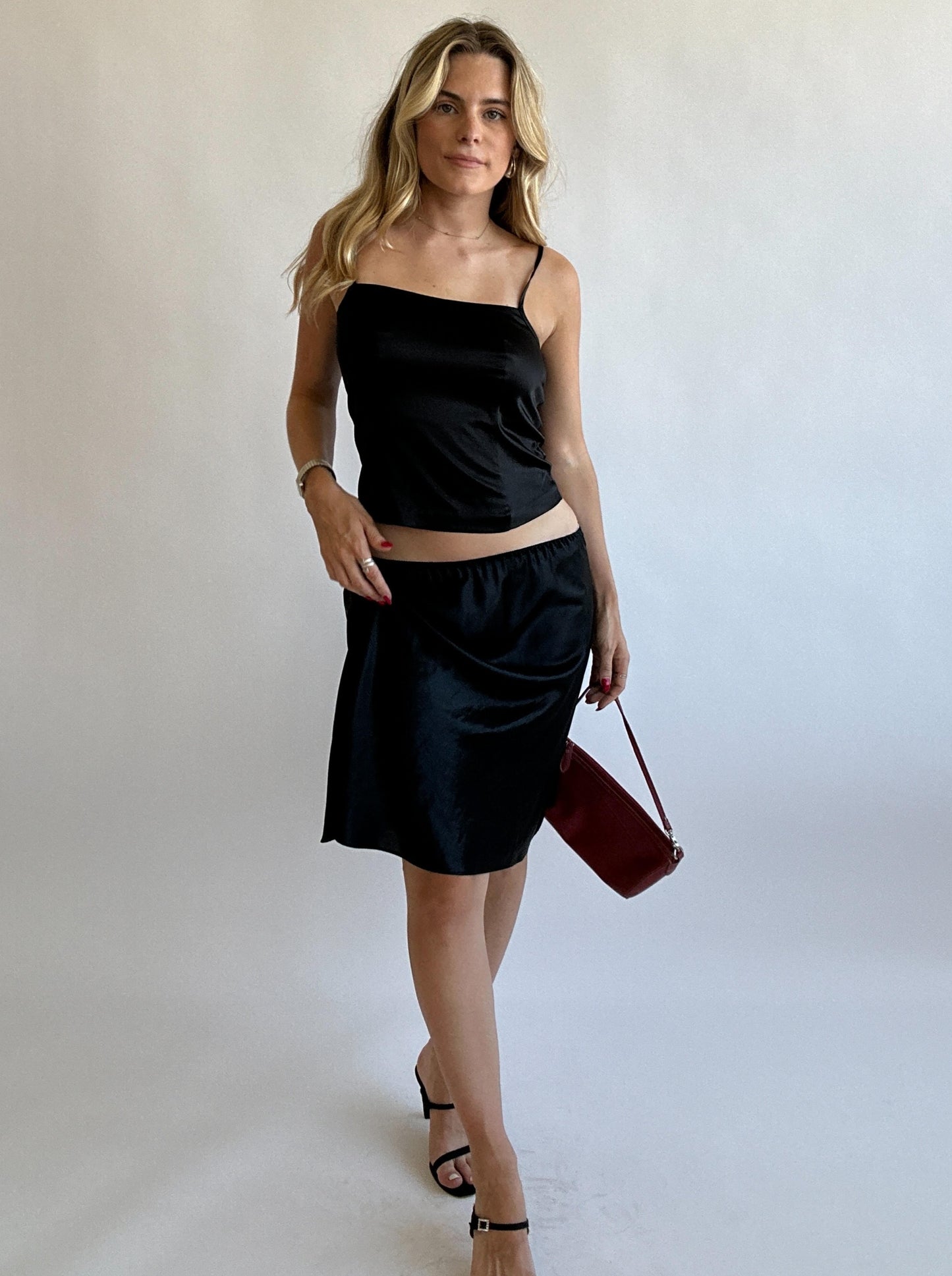 Black Slip Skirt - Size M