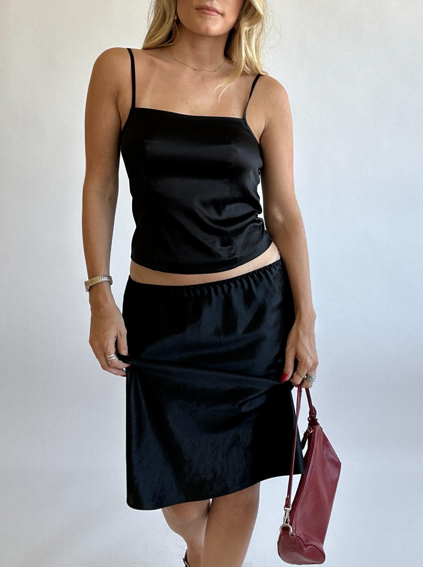 Black Slip Skirt - Size M