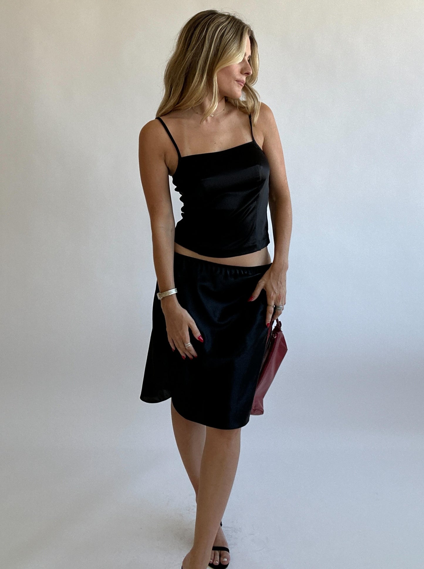 Black Slip Skirt - Size M