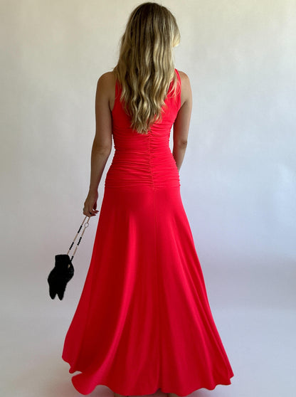 Coral Jersey Gown - Size 6