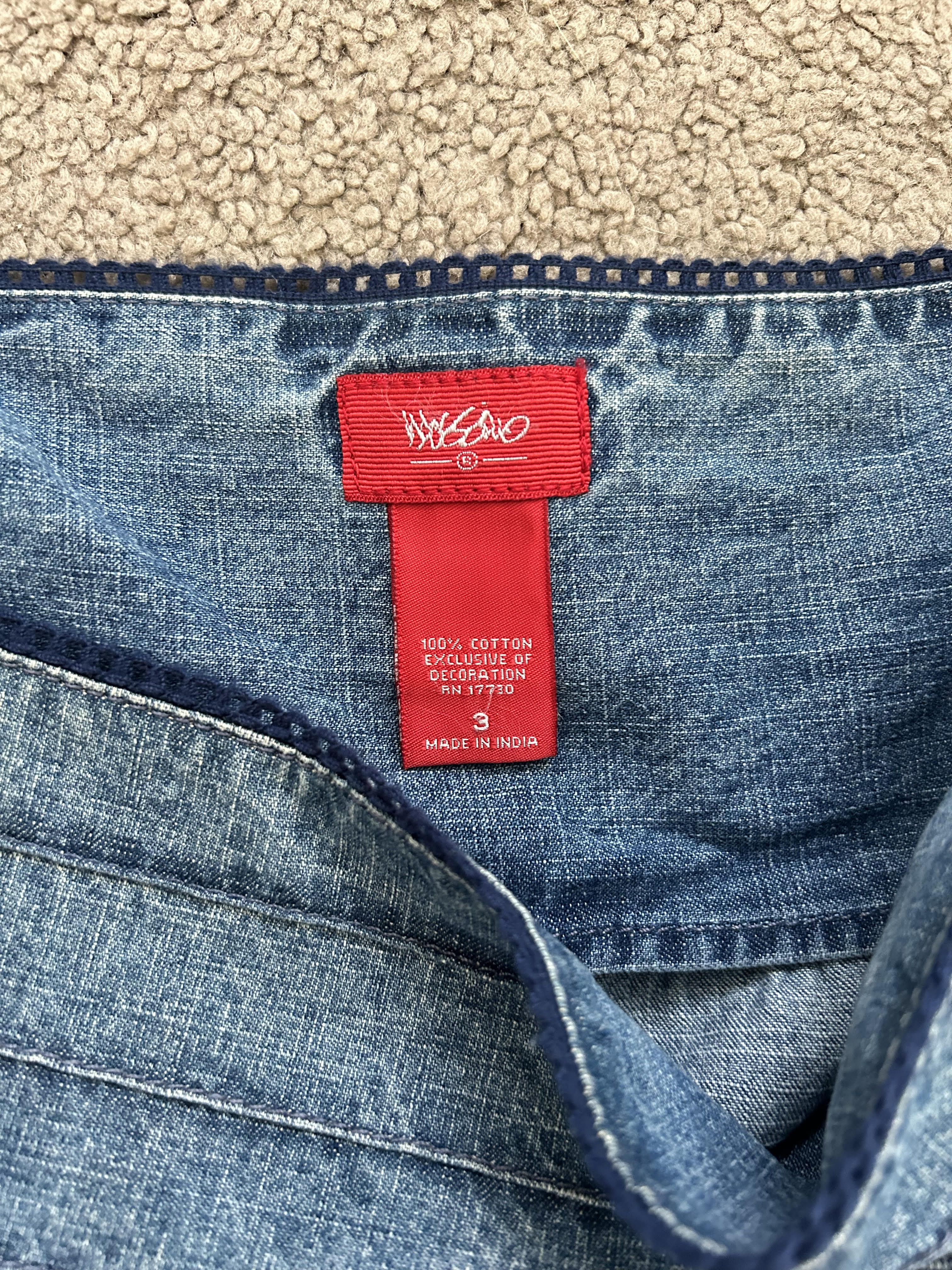 Denim Tiered Skirt - Size 3