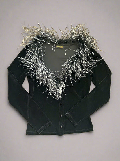 Vintage Feather Cardigan - Size S