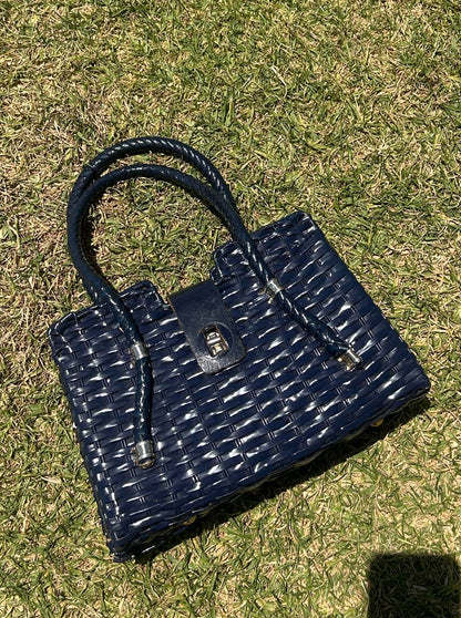 Vintage Navy Picnic Bag