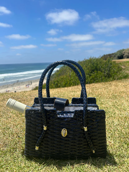 Vintage Navy Picnic Bag